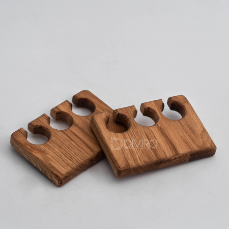 Поднос для шашлыка из дуба с 4 отделениями для соусов от мастерской DIVIRO